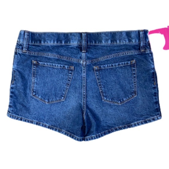 Isabel Maternity Blue Underbelly Midi Jean Shorts Size 6 - Picture 2 of 5
